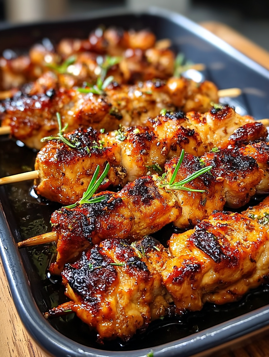 Bang Bang Chicken Skewers preparation