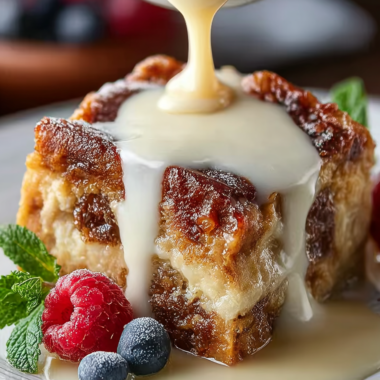Decadent Old Fashioned Bread Pudding With Vanilla Sauce Bliss