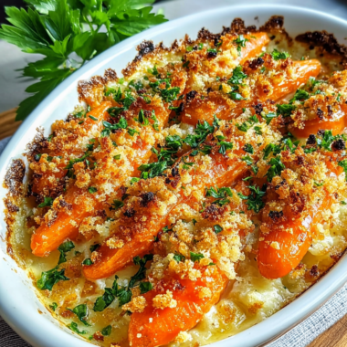 Irresistible Carrots Au Gratin With a Spicy Crunch Topping