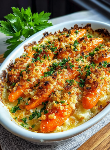 Irresistible Carrots Au Gratin With a Spicy Crunch Topping