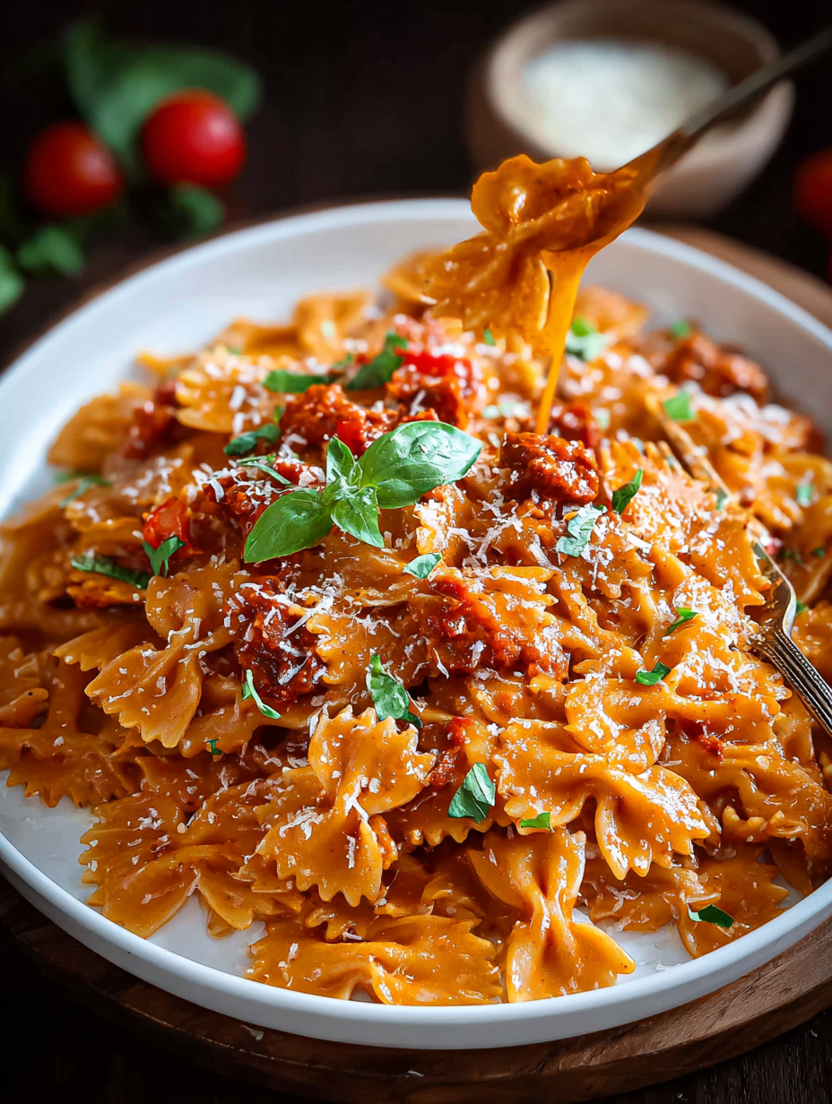 Quick and Easy Chorizo Pasta preparation