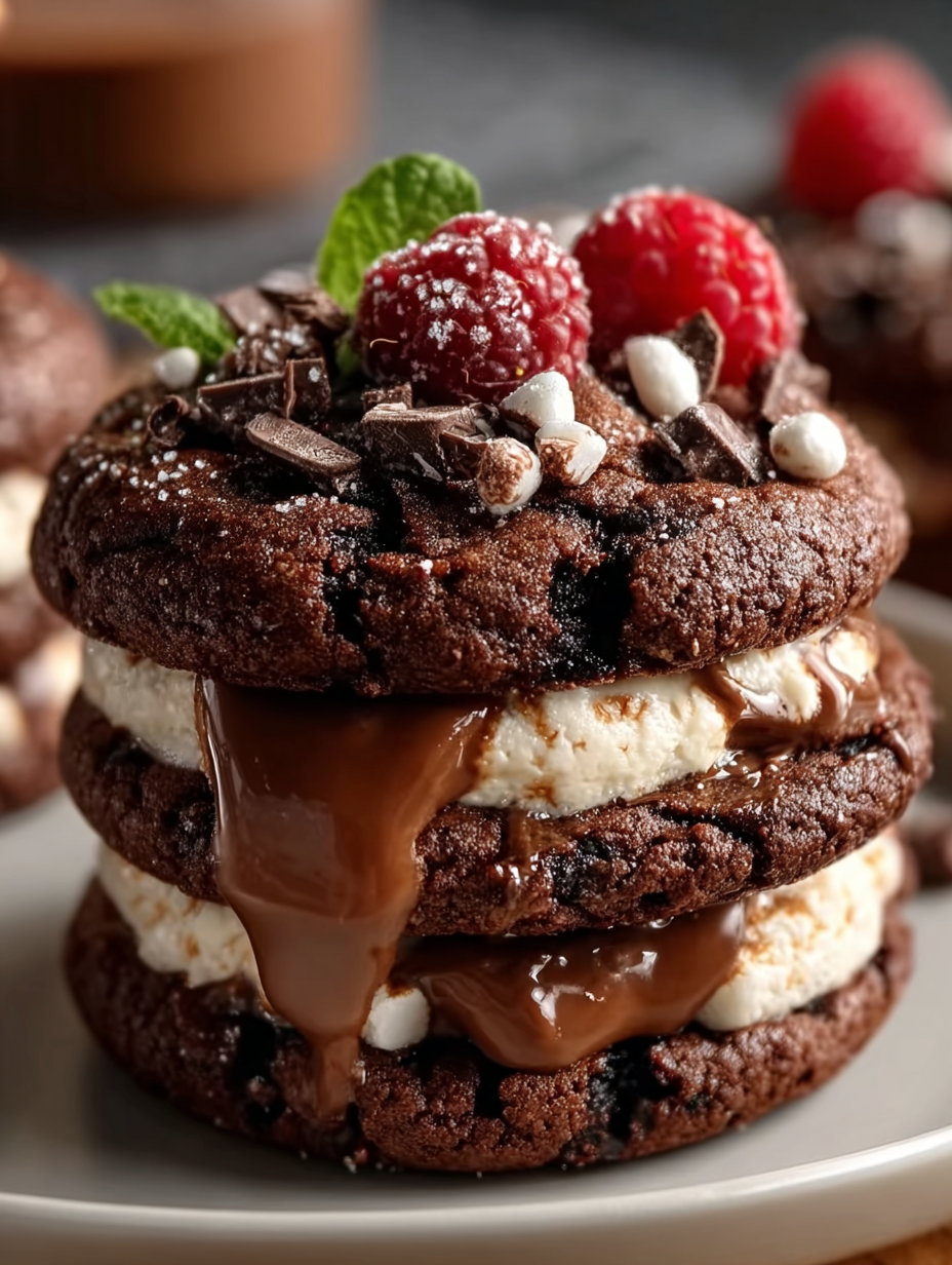 Rocky Road Chocolate Fudge Cookies preparation