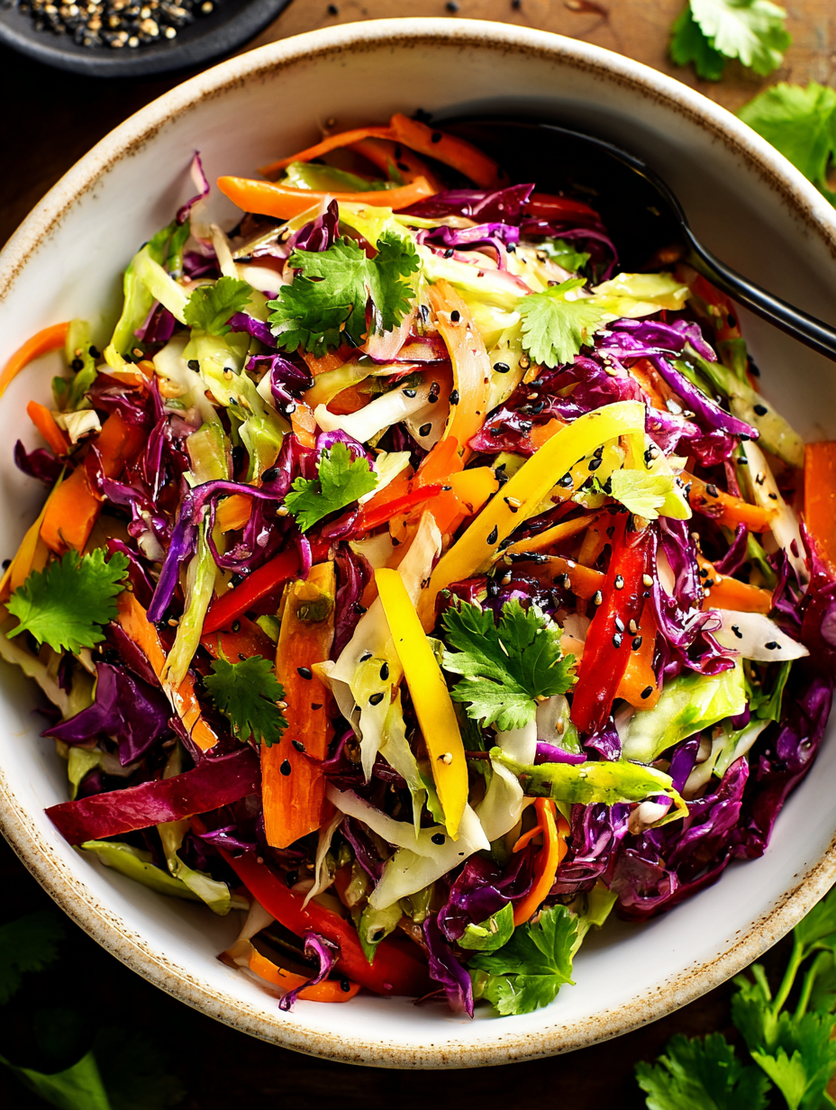 Sesame Slaw preparation