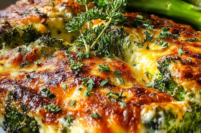 Sheet Pan Broccoli With Cheese