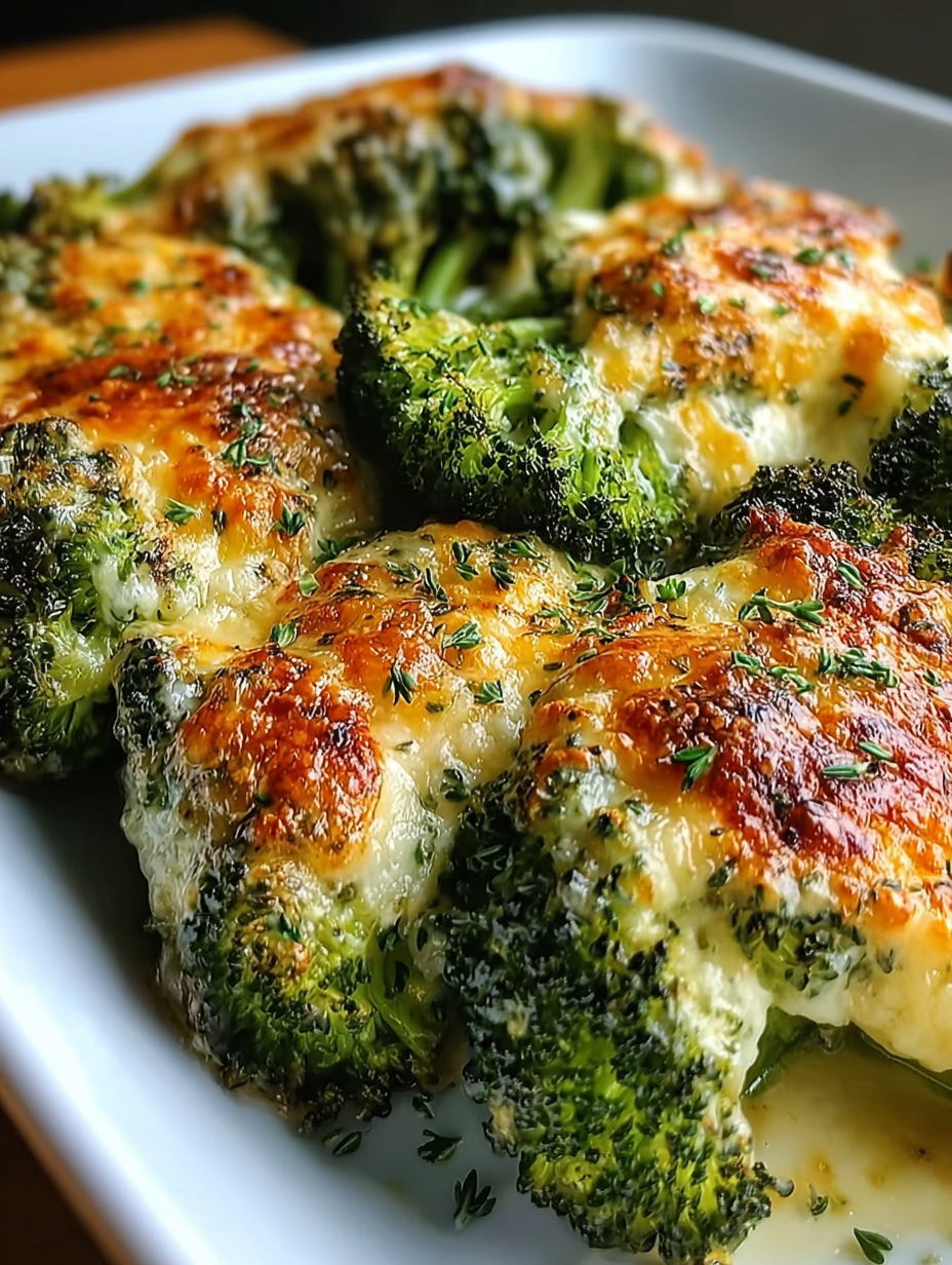 Sheet Pan Broccoli With Cheese preparation