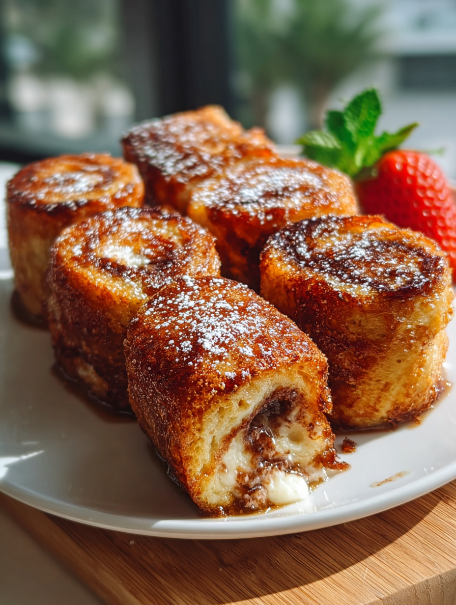 Sweet Nutella Stuffed French Toast Roll Ups – Ready in 30…