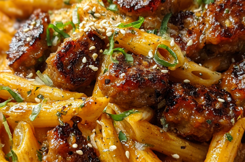 Sweet Smoky Bbq Garlic Butter Sausage Penne