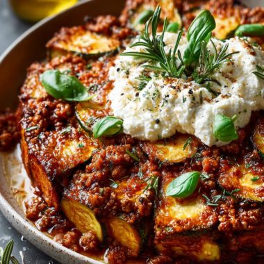 Zucchini & Ground Turkey Skillet With Ricotta Recipe